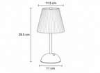 Lampe Sans Fil Dorée à Abat-Jour Plissé