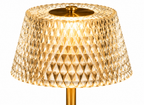 Lampe Dorée Cristal Facetté Sans Fil