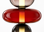 Lampe Design Nordic Trio Fumé & Rouge
