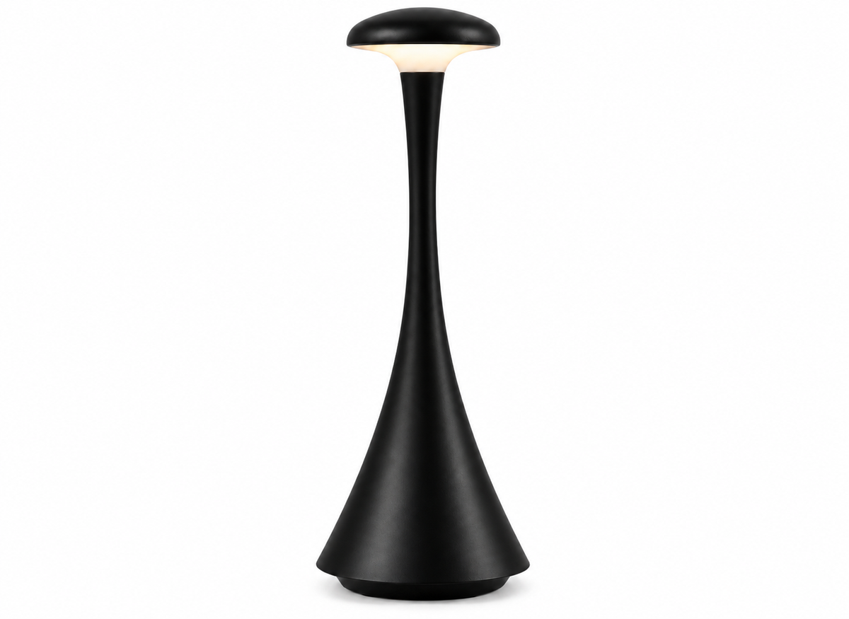 Lampe Champignon Tactile Noire