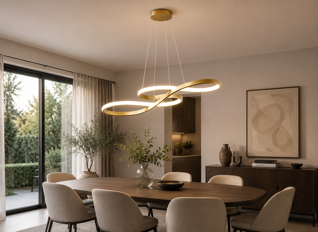 Lustre Suspendu LED Infinity Doré