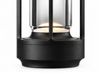 Lanterne LED Rechargeable en Verre Noir