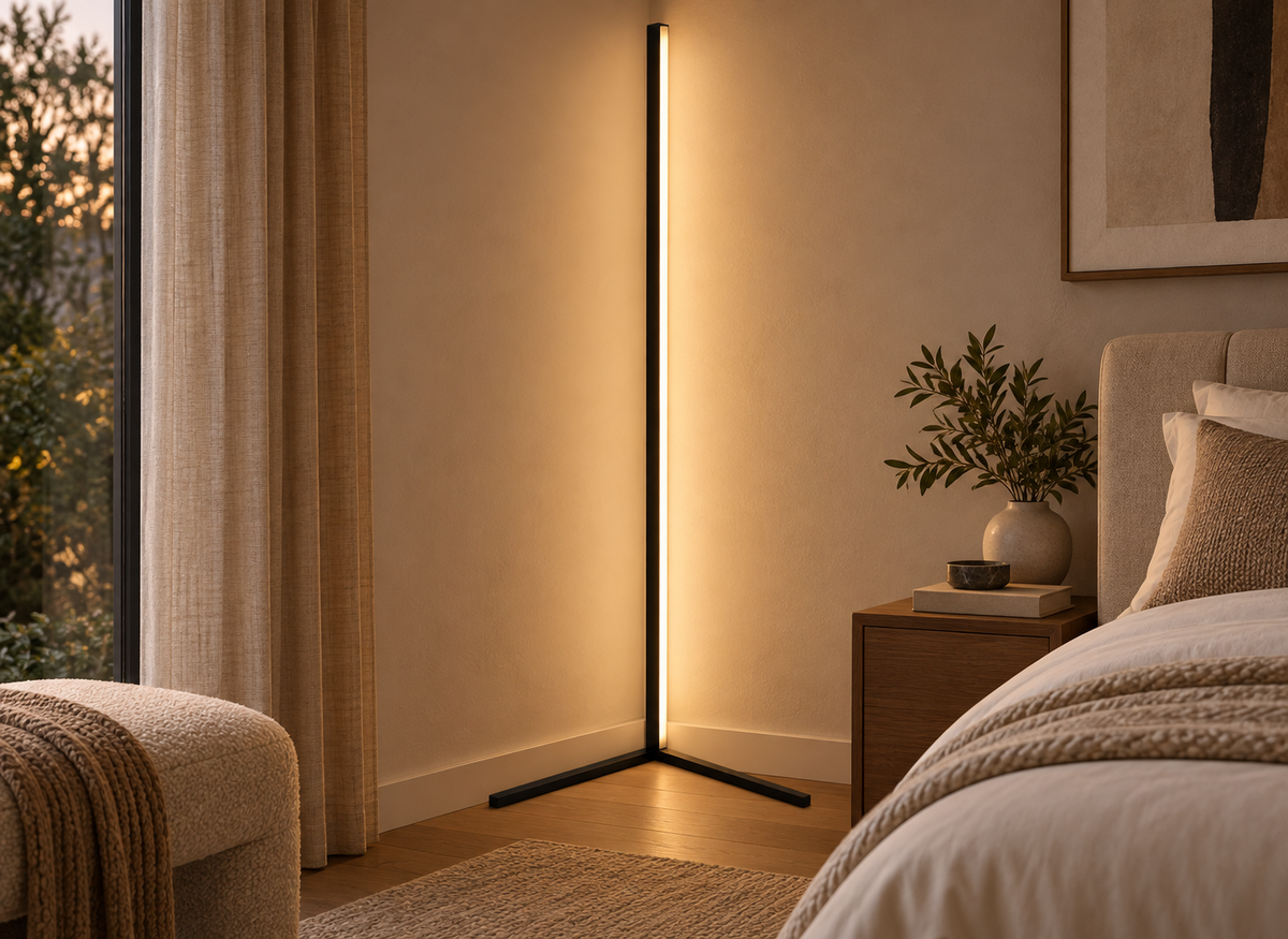 Lampadaire d’Angle LED RGB Minimaliste