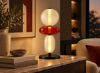 Lampe Design Nordic Trio Ivoire & Rouge