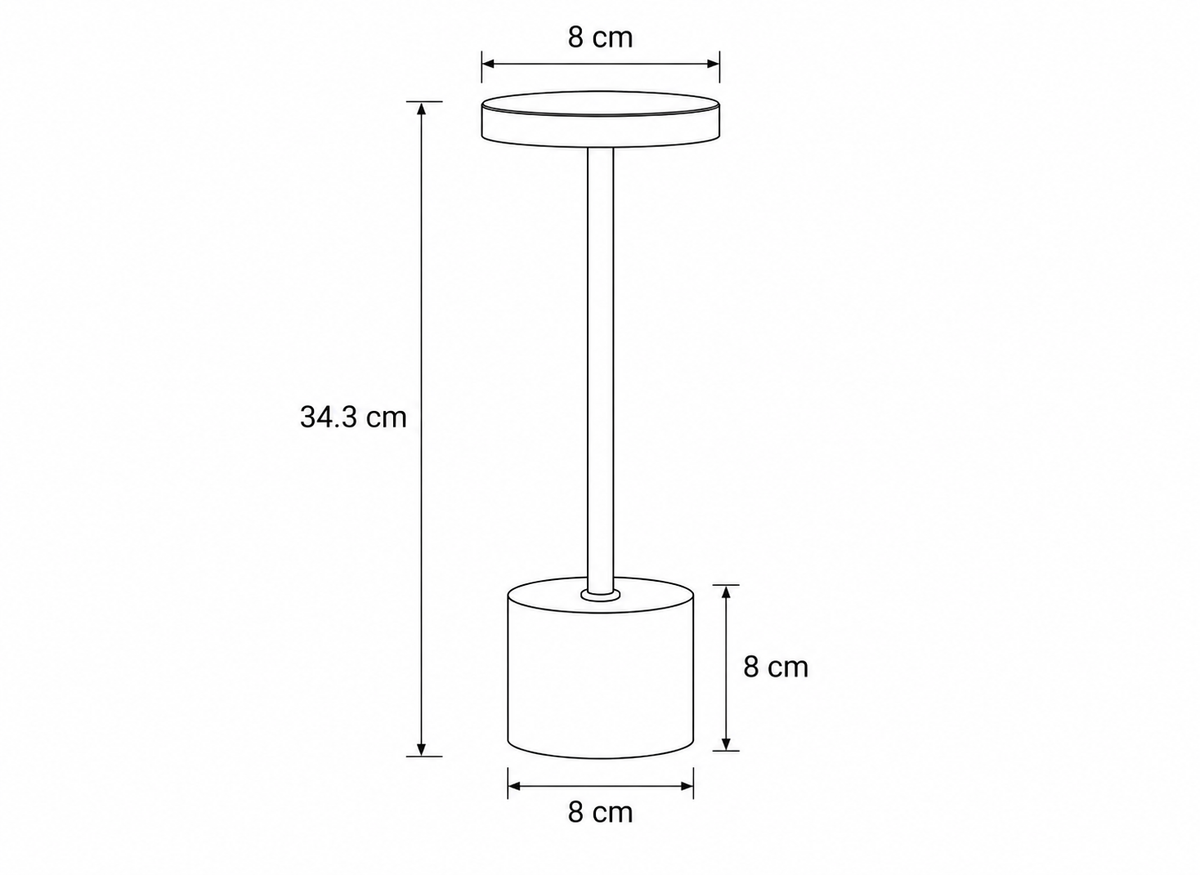 Lampe Tactile Sans Fil Rose Gold