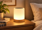 Lampe Tactile RGB Bois & Verre Dépoli