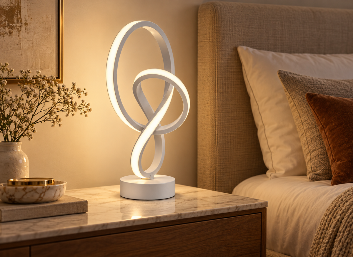 Lampe LED Sculpturale Entrelacée