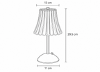 Lampe Tactile Dorée en Verre Plissé