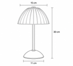 Lampe Tactile Dorée à Abat-Jour Plissé