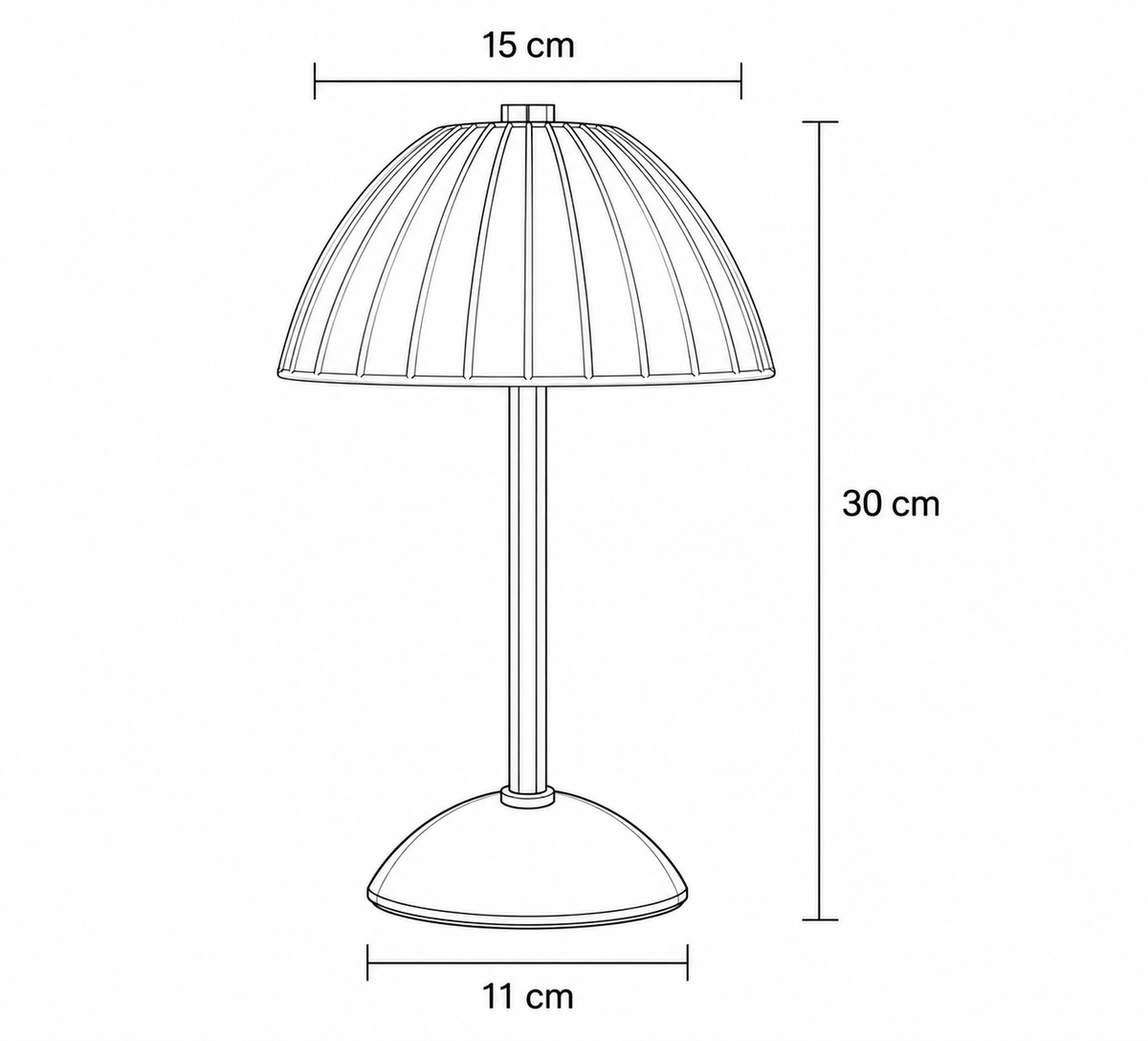 Lampe Tactile Dorée à Abat-Jour Plissé