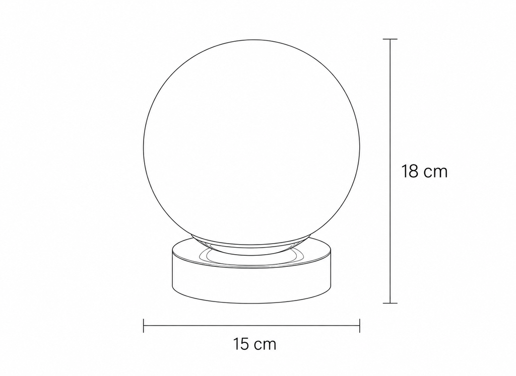 Lampe Globe Murano Crème Opaline
