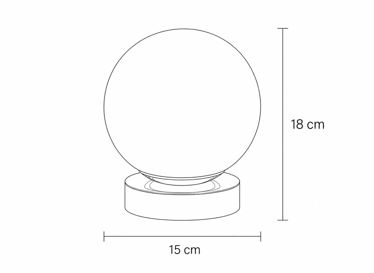 Lampe Globe Murano Crème Opaline