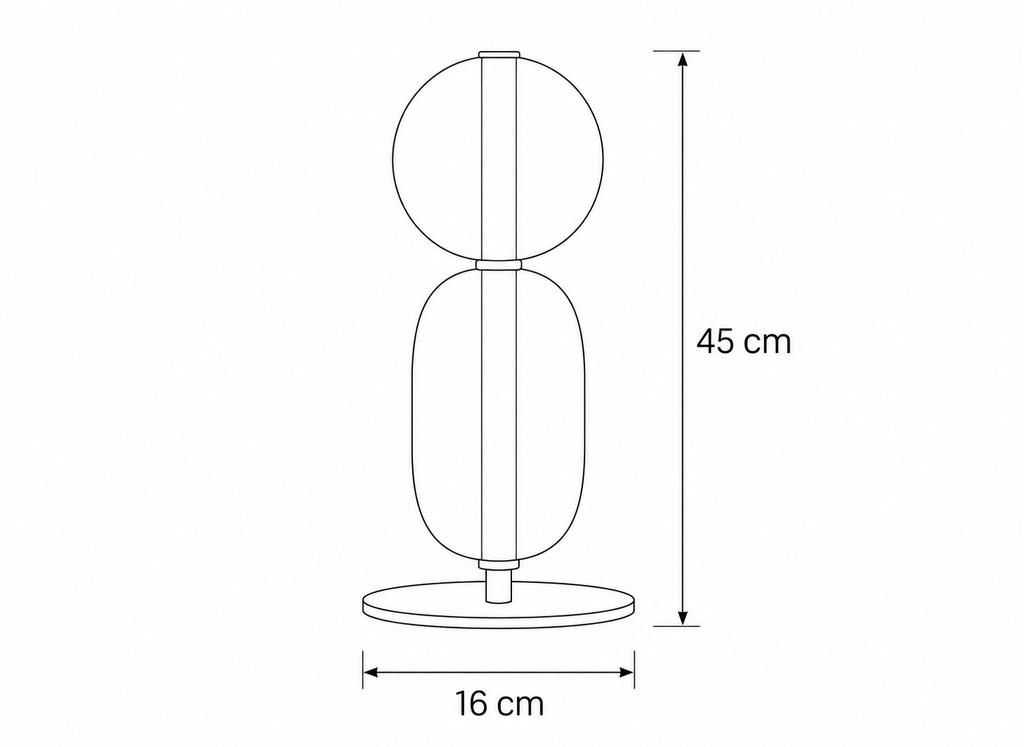 Lampe Design Nordique Duo en Verre Fumé