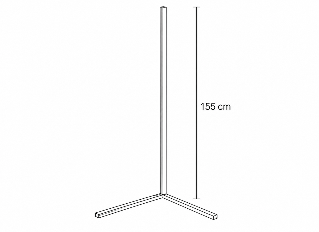 Lampadaire d’Angle LED RGB Minimaliste