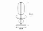 Lampe Design Nordic Trio Fumé & Rouge