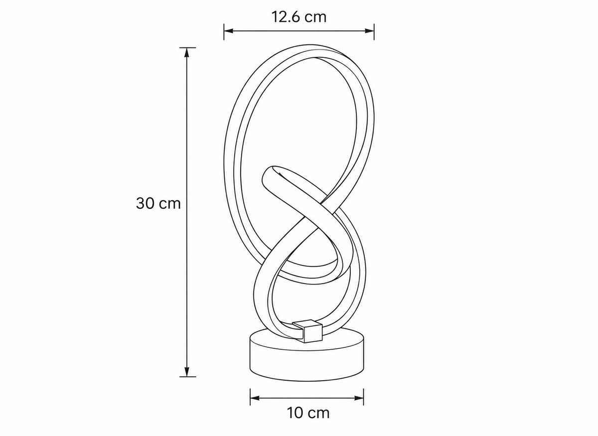 Lampe LED Sculpturale Entrelacée