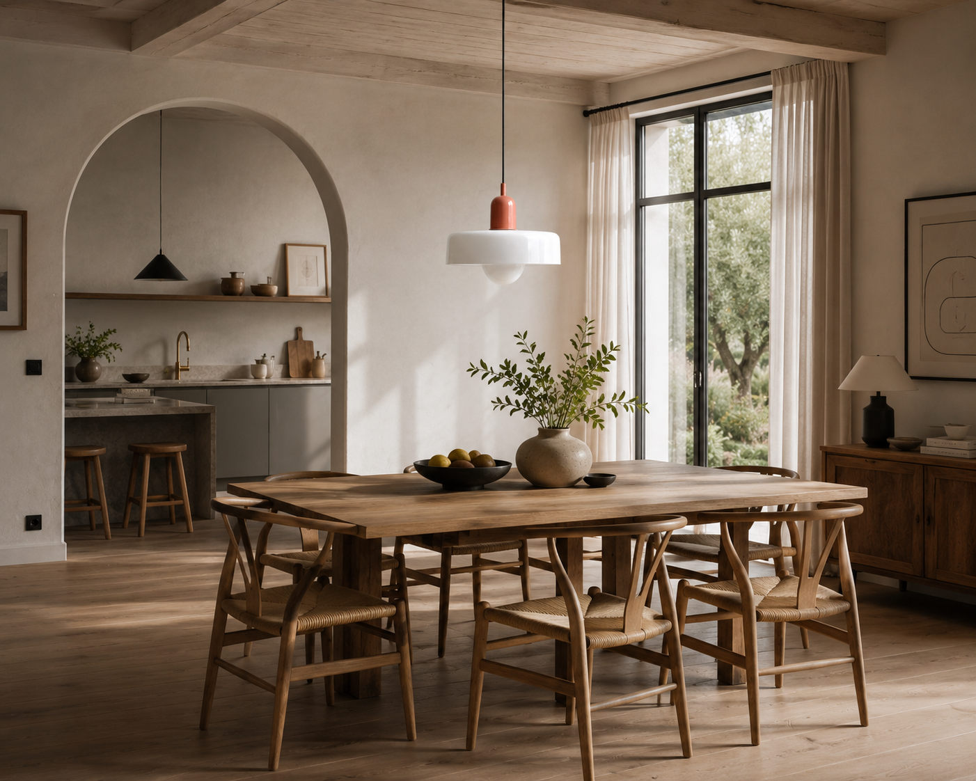 Suspension Bauhaus Verre Opalin