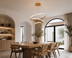 Suspension LED Spirale Dorée