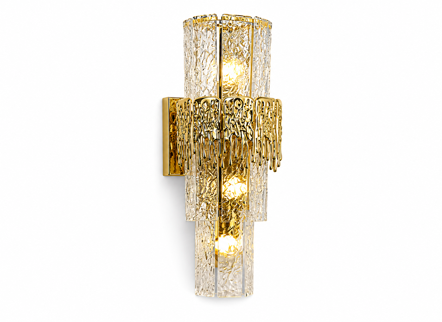 Lampe Murale en Cristal Doré