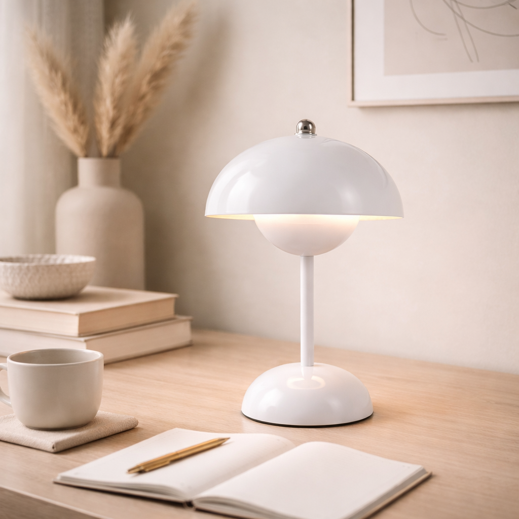 Lampe de Table Design Nordique Blanche