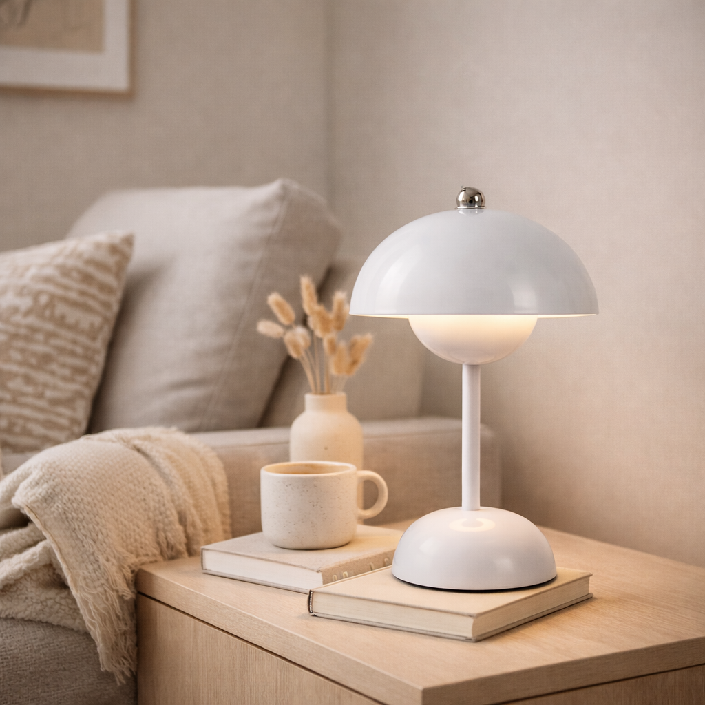 Lampe de Table Design Nordique Blanche