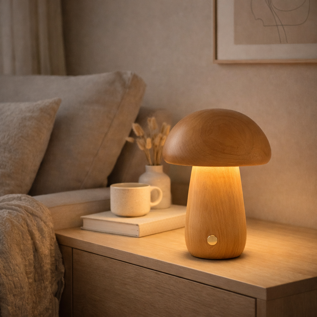 Veilleuse champignon tactile