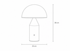Lampe champignon dorée en métal