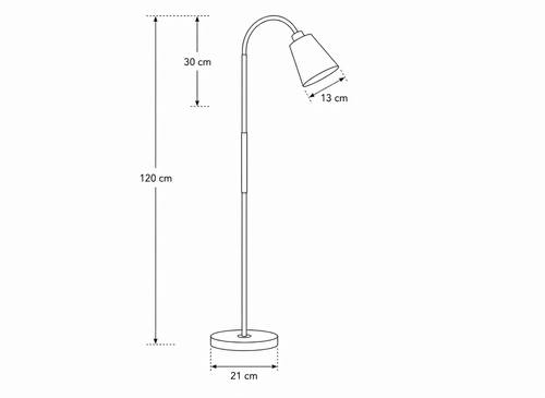 Lampadaire LED Design Noir & Or