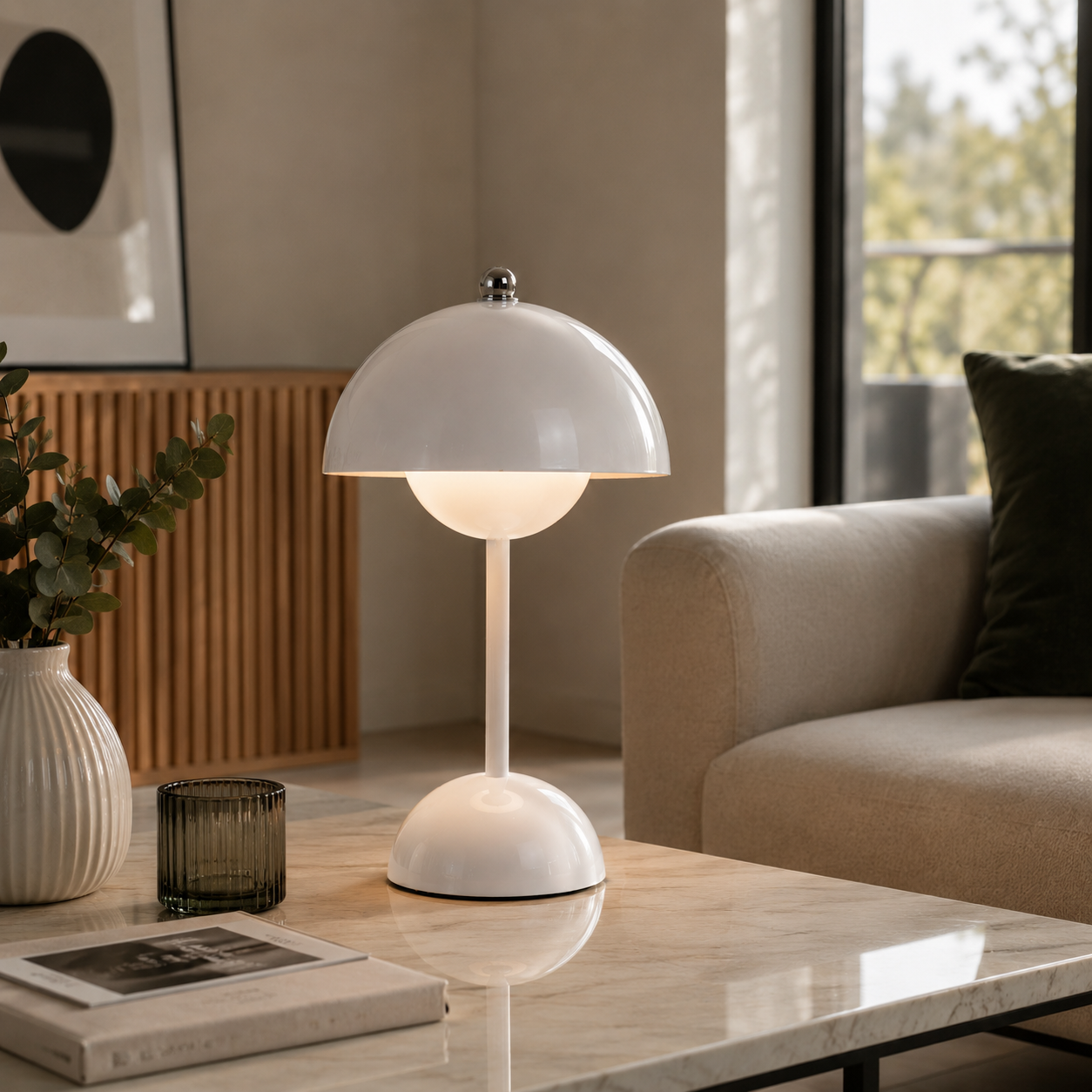 Lampe de Table Design Nordique Blanche
