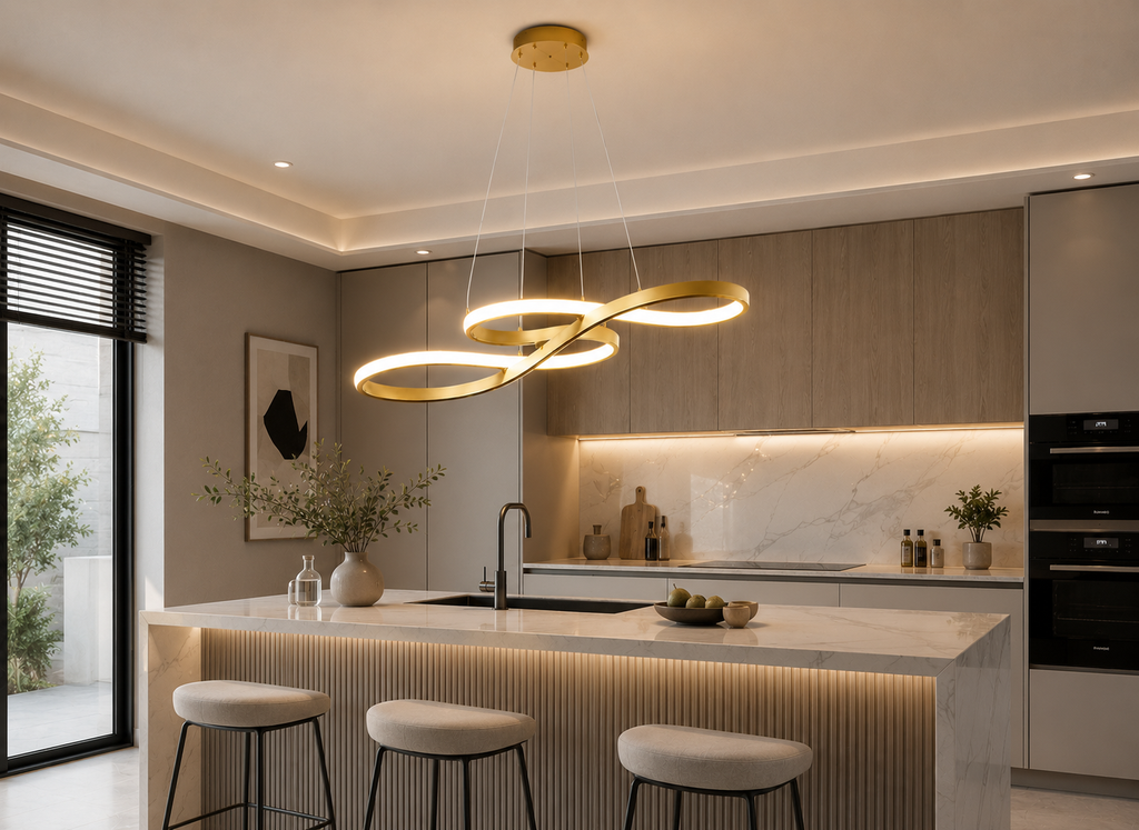 Lustre Suspendu LED Infinity Doré