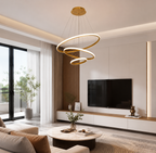 Suspension LED Spirale Dorée