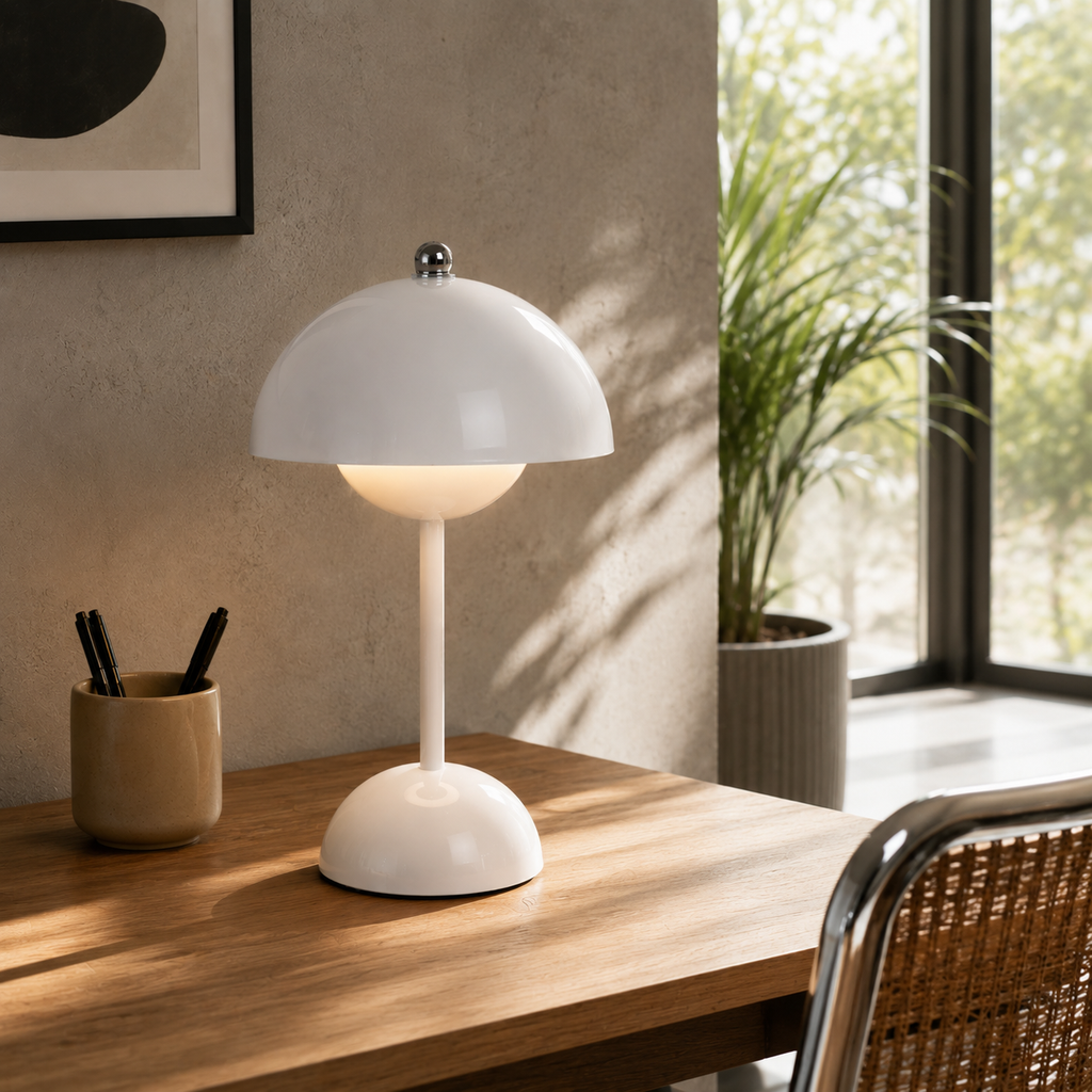 Lampe de Table Design Nordique Blanche