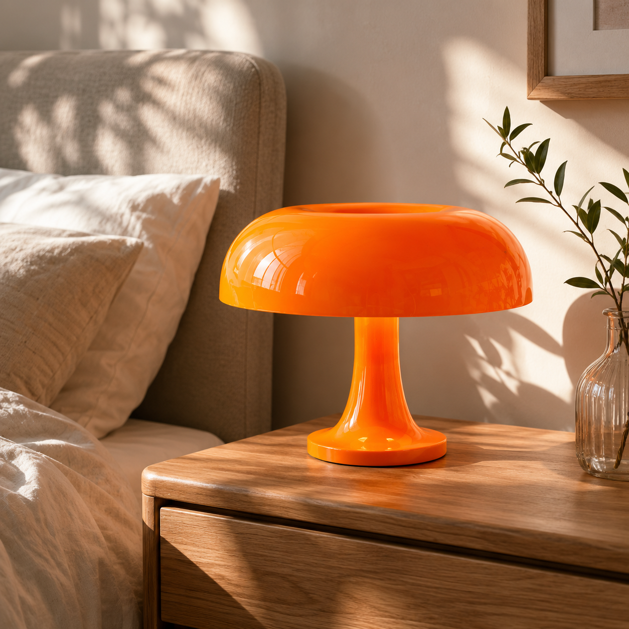 Lampe Design Champignon Orange