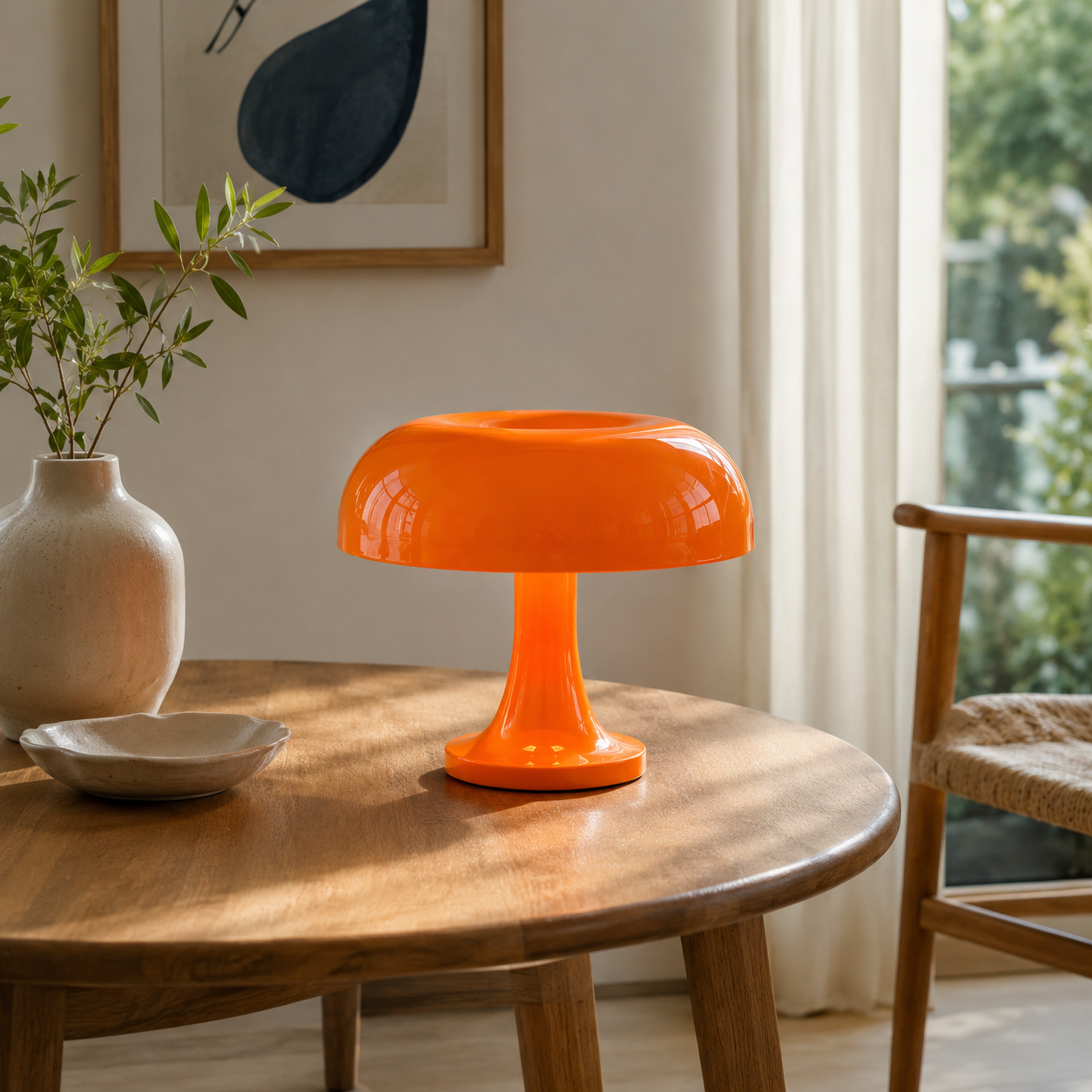 Lampe Design Champignon Orange
