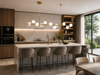 Suspension Nordique Verre & Laiton 11 Lumières
