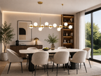 Suspension Nordique Verre & Laiton 11 Lumières